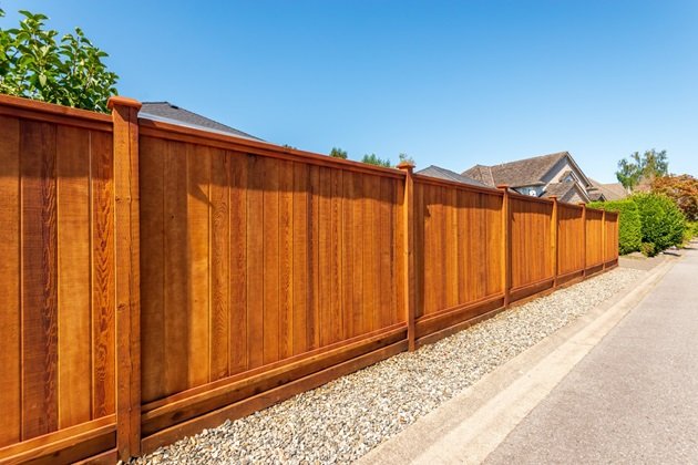 Various styles of timber fencing